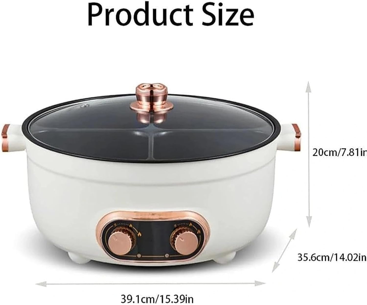 7L Multi-Compartment Electric Hot Pot | 4-Grid Non-Stick Stew Pot with Independent Temperature Control
