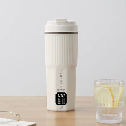 Portable Electric Heating Kettle | 500ml Multifunctional Travel Thermo Cup & Mini Stew Pot (220V)