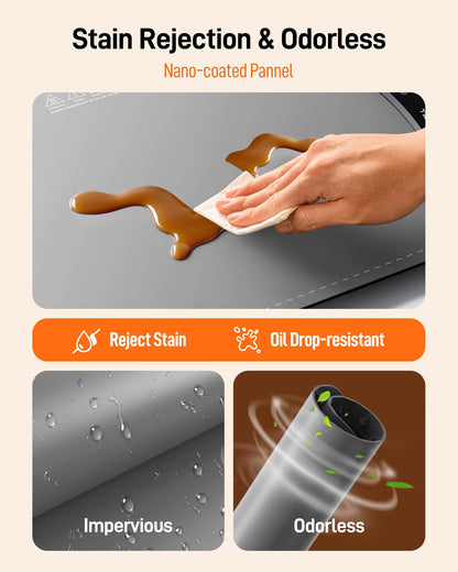 Electric Warming Tray with 8-Temp Settings | Foldable Portable Food Warmer & Fast-Heating Plate Mat