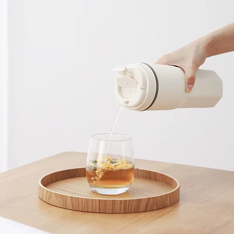 Portable Electric Heating Kettle | 500ml Multifunctional Travel Thermo Cup & Mini Stew Pot (220V)