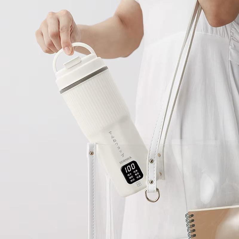 Portable Electric Heating Kettle | 500ml Multifunctional Travel Thermo Cup & Mini Stew Pot (220V)