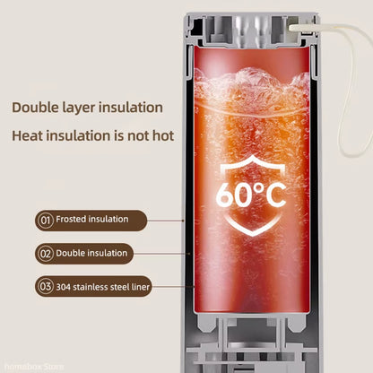 Portable Electric Heating Kettle | 500ml Smart Temperature-Control Travel Teapot & Multifunction Boiling Cup