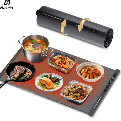 Portable Electric Food Warmer Mat | Foldable Fast-Heat Warming Tray for Meals, Buffet & Kitchen Use