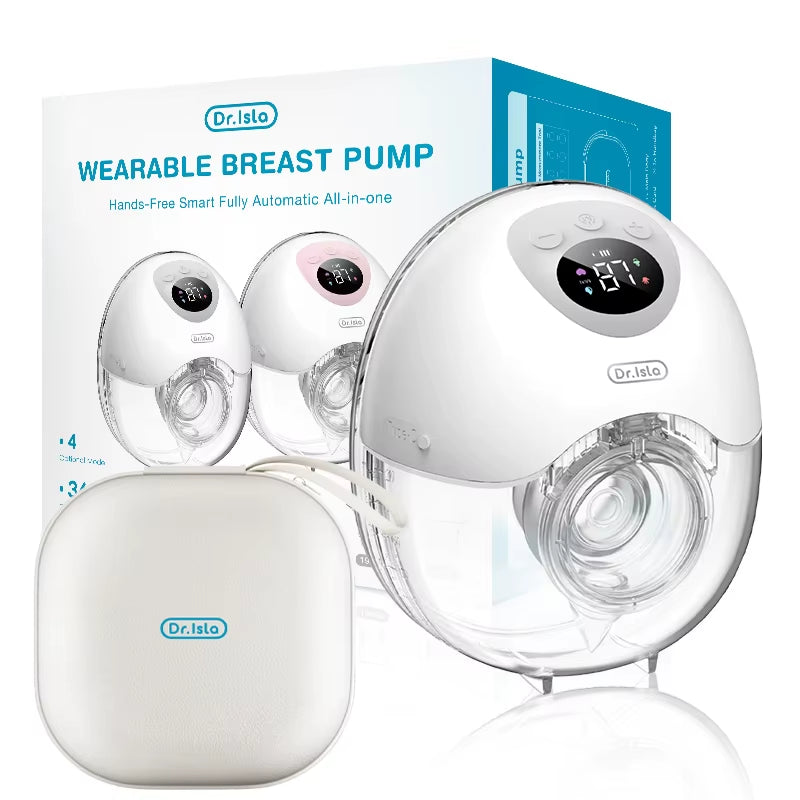 MAMIJOY Wearable Electric Breast Pump 4 Modes 36 Suction Levels Hands Free Breast Pumps Milk Collector with 19/24Mm Flange EB50